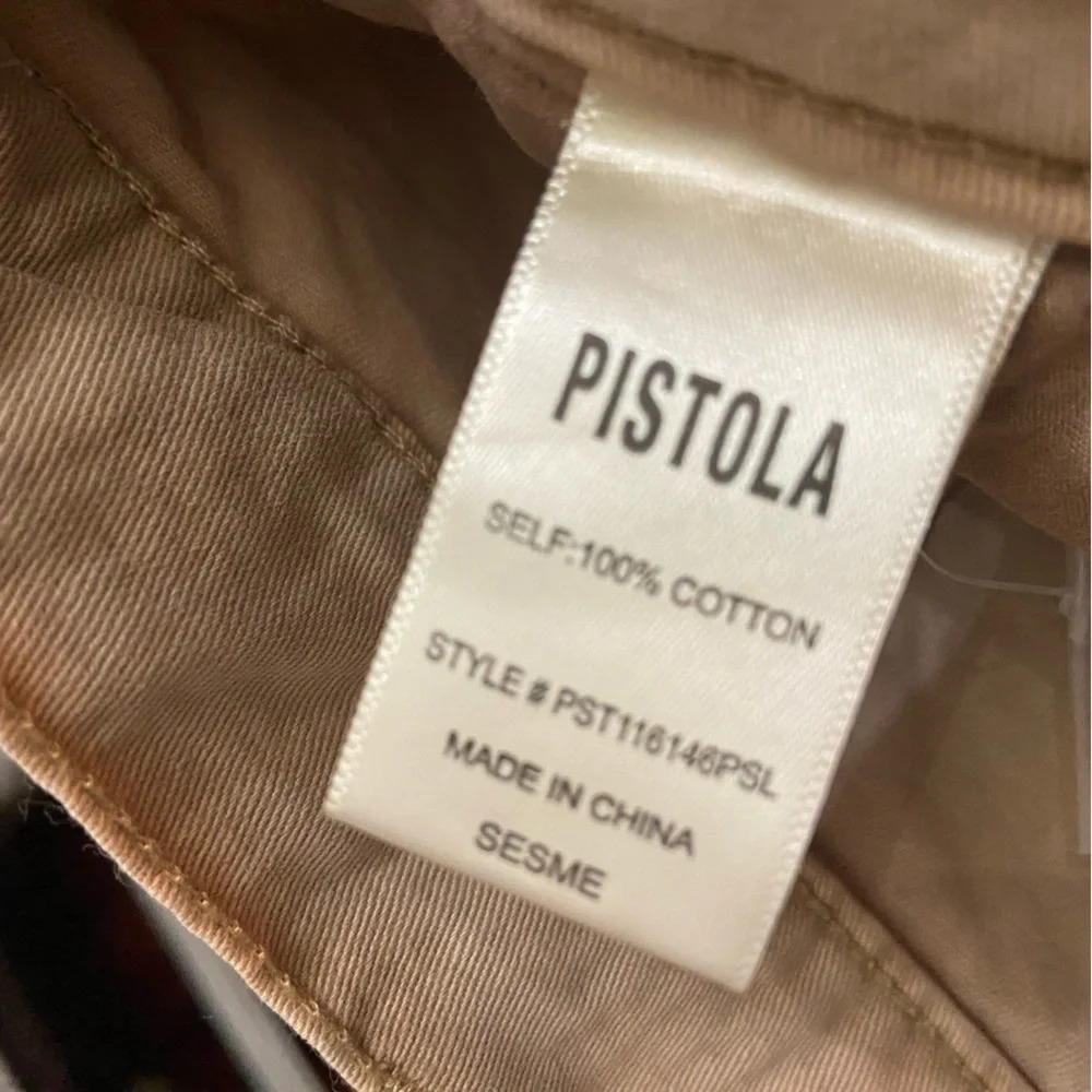 New! Pistola Ellery High Rise Wide Leg Trouser in Sesame 28133 - Picture 6 of 13